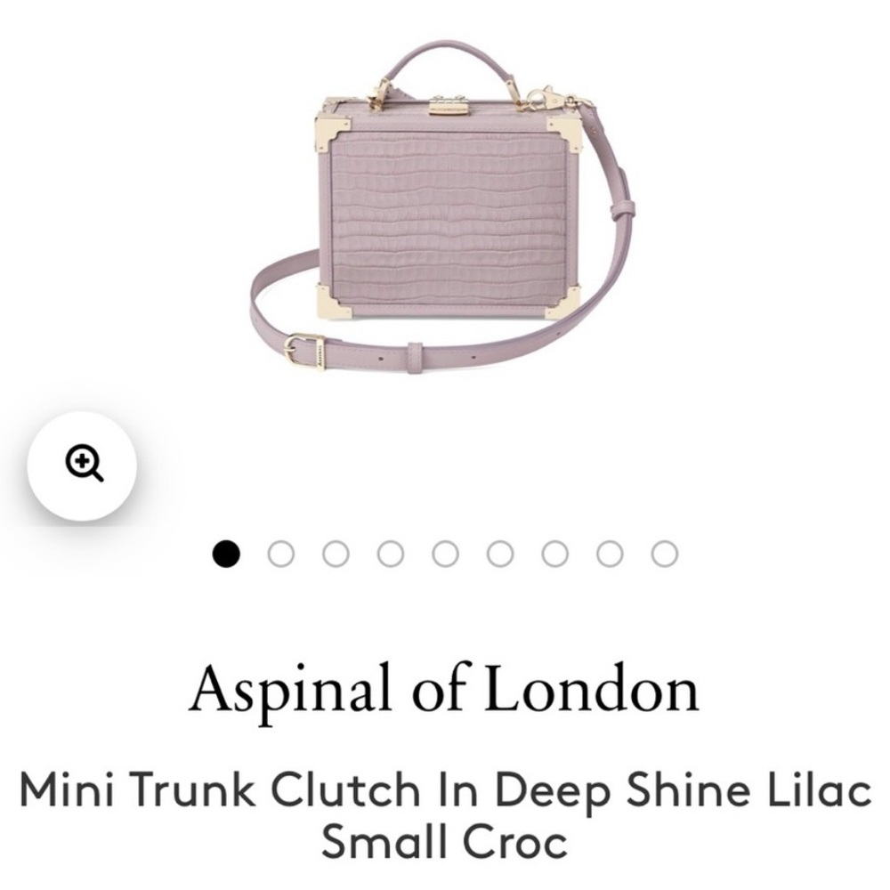 Aspinal of London - Lilac croc mini trunk